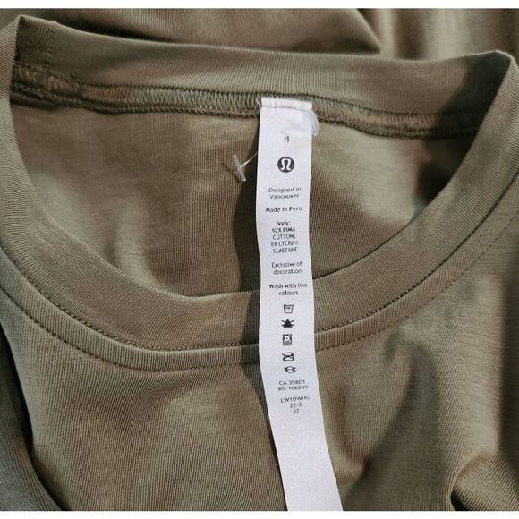 Lululemon Cotton Wrap Front T-shirt Dress Size 4 - Picture 7 of 7
